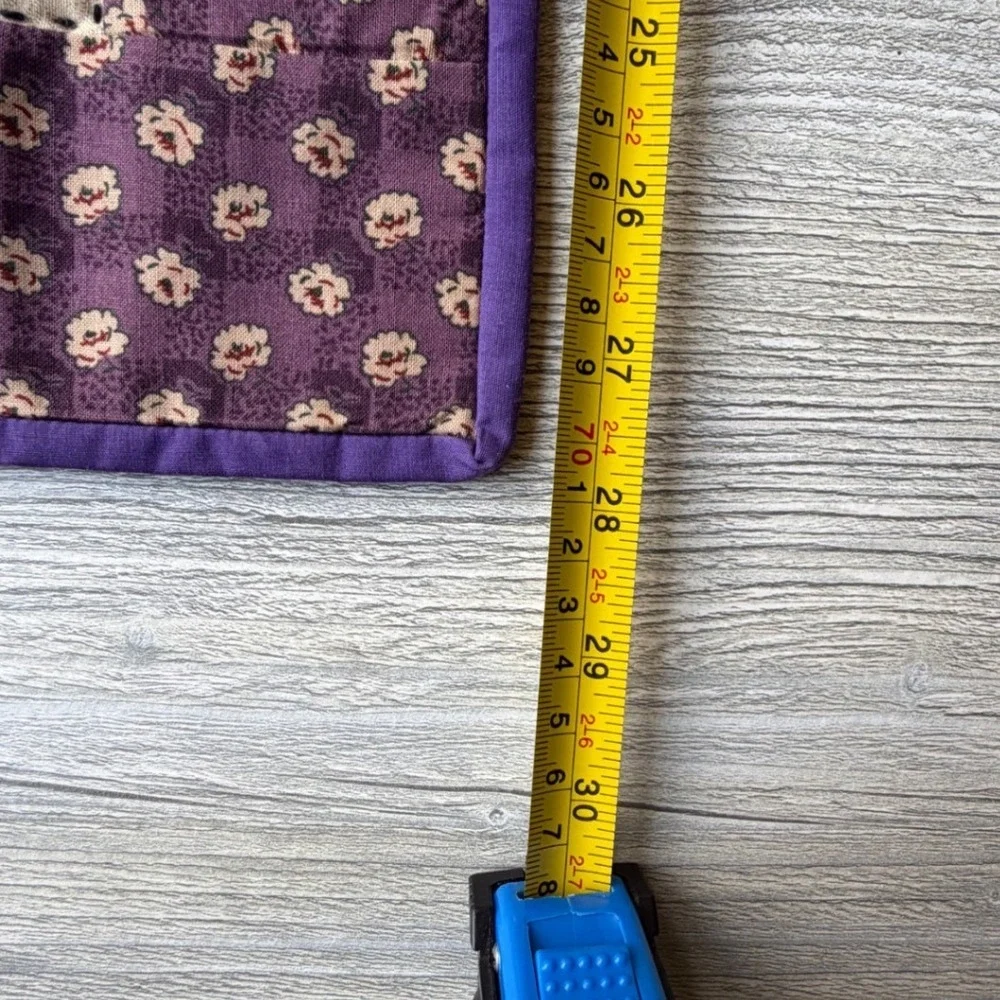 Vintage Handmade Quilted Table Runner Wall Hanging Folk Art Patchwork Grannycore